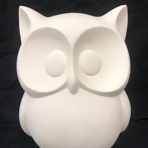 Ceramic Owl - Ready To Paint Owl - Ceramic Bisque - Paint Your Own - Owl - Nursery Room - Hoot