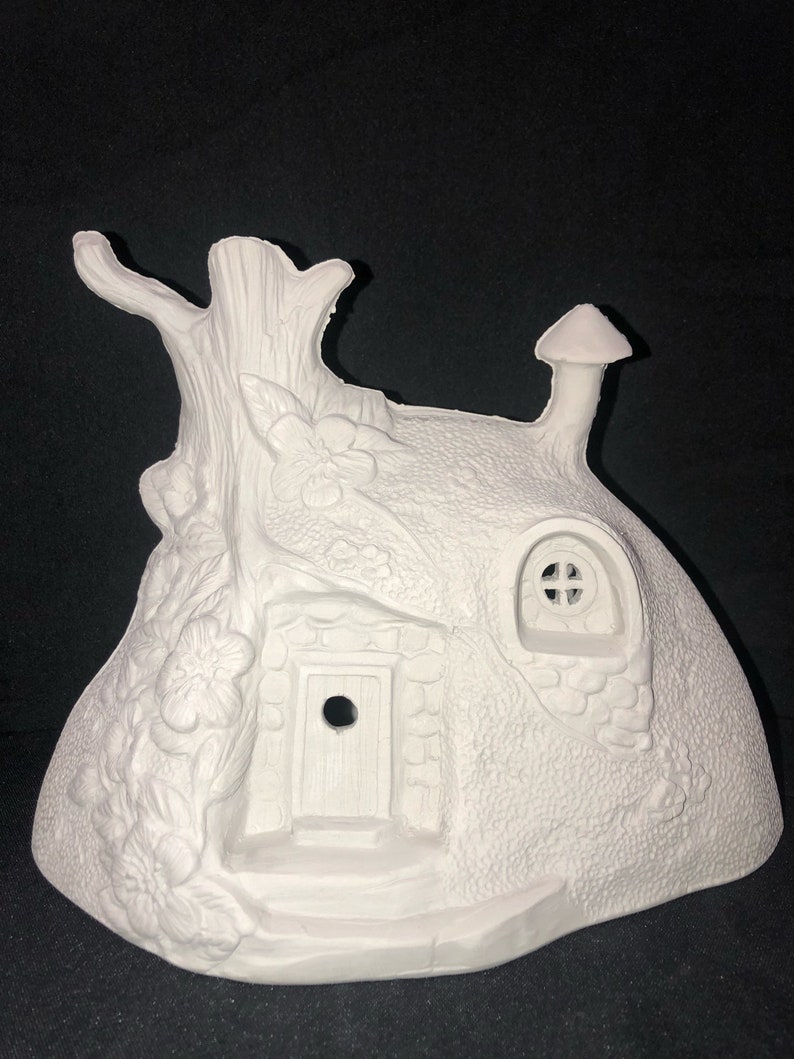 Ceramic Bisque Fairy House Fairy House Ready to Paint Etsy