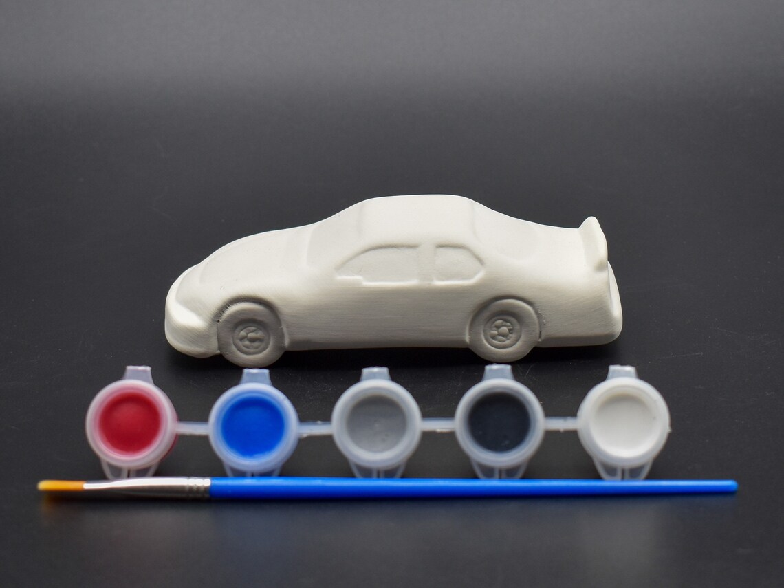 Race Car DIY Kit Paint at Home Kit Ready to Paint Etsy