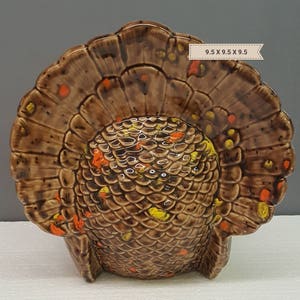 Ceramic Turkey Thanksgiving Turkey Ceramic Turkey Decoration Large Ceramic Turkey Thanksgiving Centerpiece Hand Glazed Turkey image 2