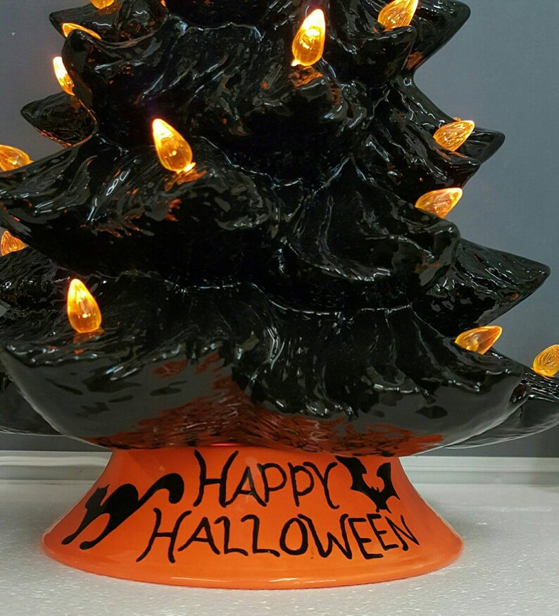 Halloween Tree Ceramic Tree Black Ceramic Tree 17 inch Etsy