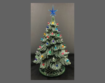 Ceramic Christmas Tree - Blue Star