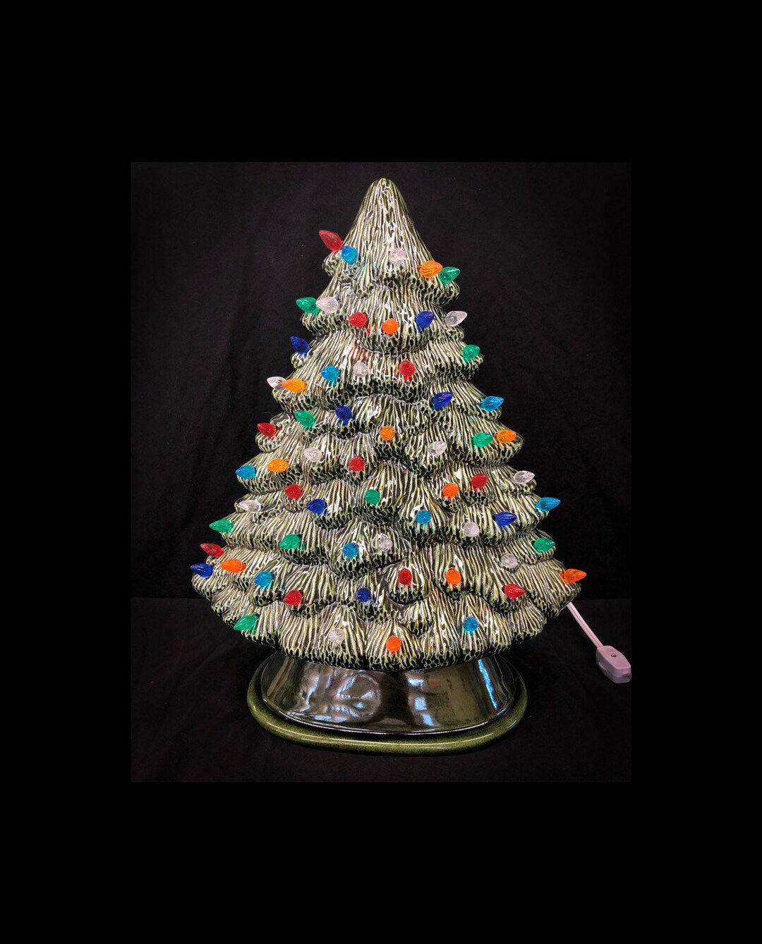 Ceramic Christmas Tree - Medium - Mantel Christmas Tree - Green Ceramic ...