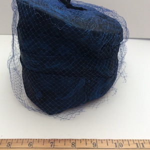 Vintage Blue Hat with Blue Netting