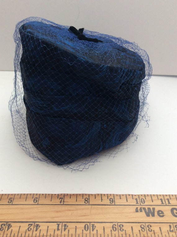 Vintage Blue Hat with Blue Netting