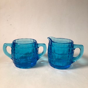Vintage Indiana Glass Sugar and Creamer