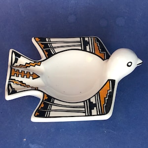 Vintage Acoma New Mexico Pottery Thunderbird Trinket Dish Ashtray