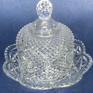 Vintage Fostoria Avon Crystal Butter Dish