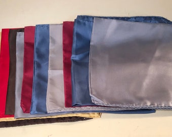 Set of 11 Italian Scarves in Variety of Colors - 17 inch