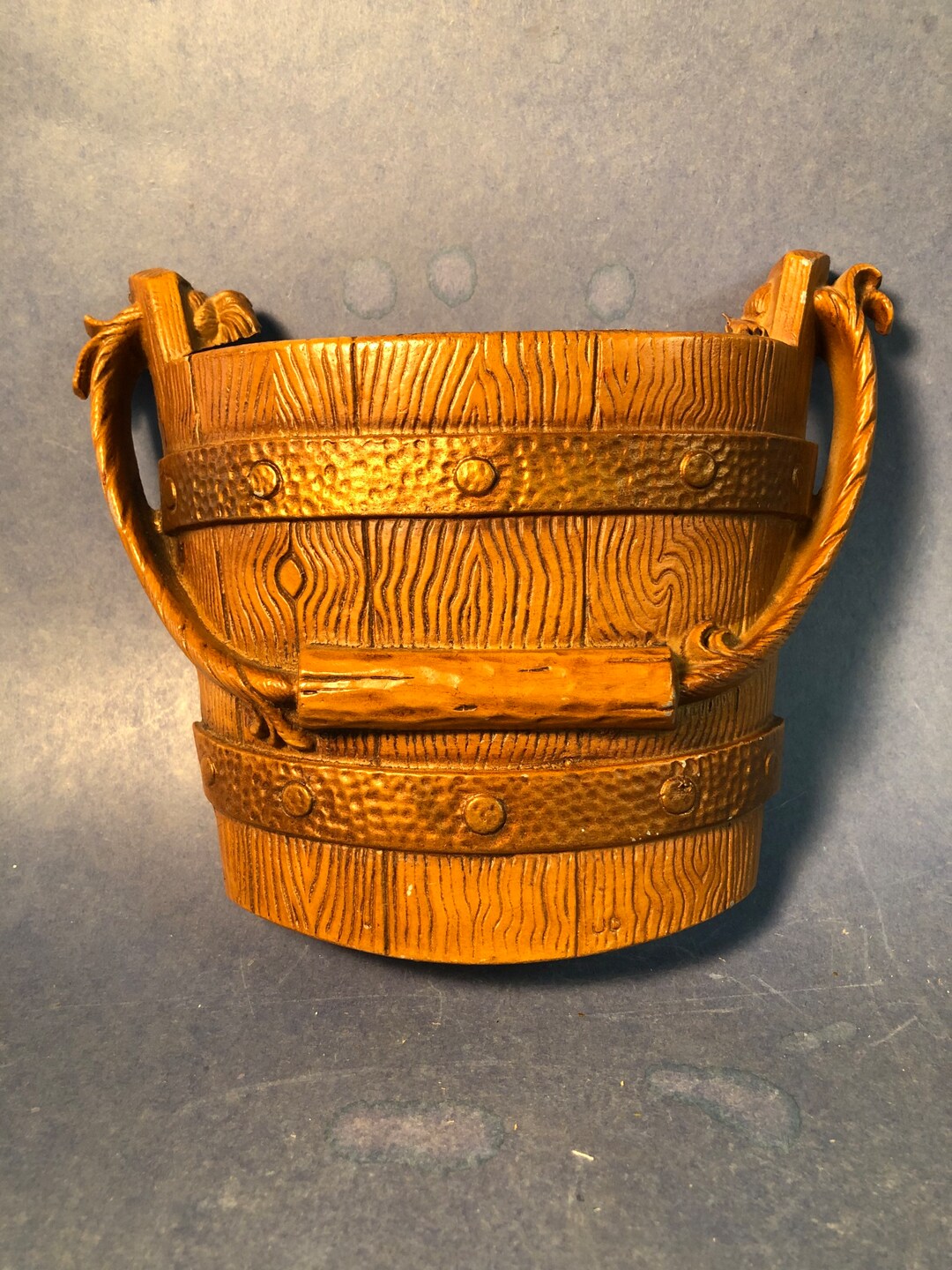 Vintage Metal Wall Pocket Bucket Etsy