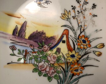 Japan Hand Painted Reticulated Bowl/Plate