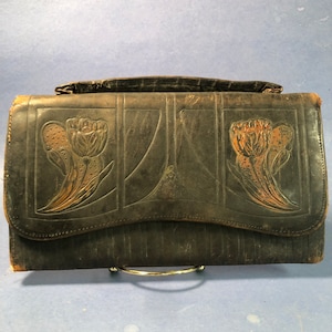 Antique Tooled Leather Bag