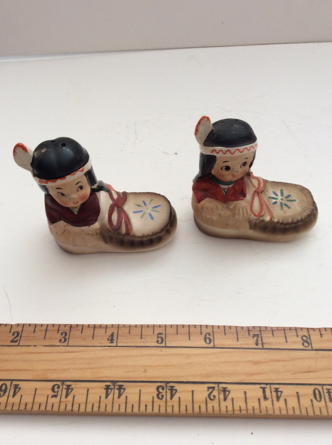 Vintage Native American Indian Baby Salt and Pepper Shakers Etsy
