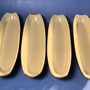 Set of Four Vintage Corn on the Cob or Sushi Dish Holders - Taiwan