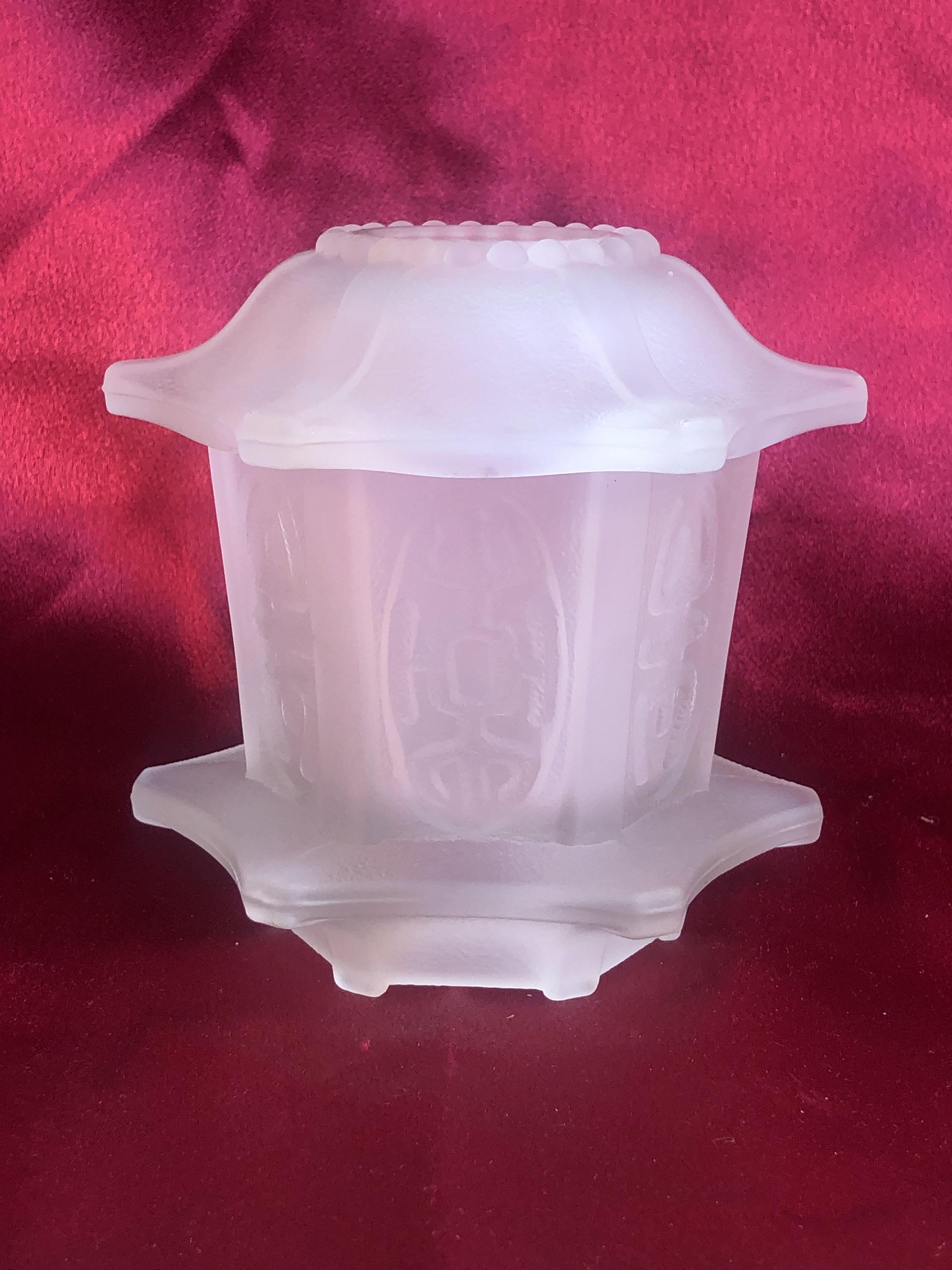 Vintage White Satin Glass Pagoda Fairy Light Lamp Etsy Australia