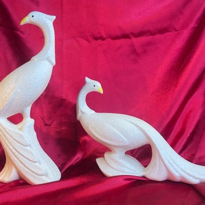 Pair of Vintage MidCentury MCM Peacock Birds