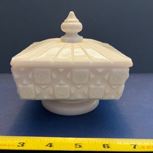 Westmoreland Milk glass square candy dish