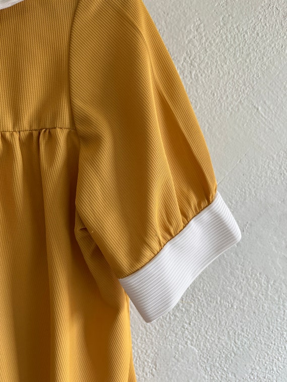 1960’s La Grace Diner Blouse Mustard Yellow - image 8