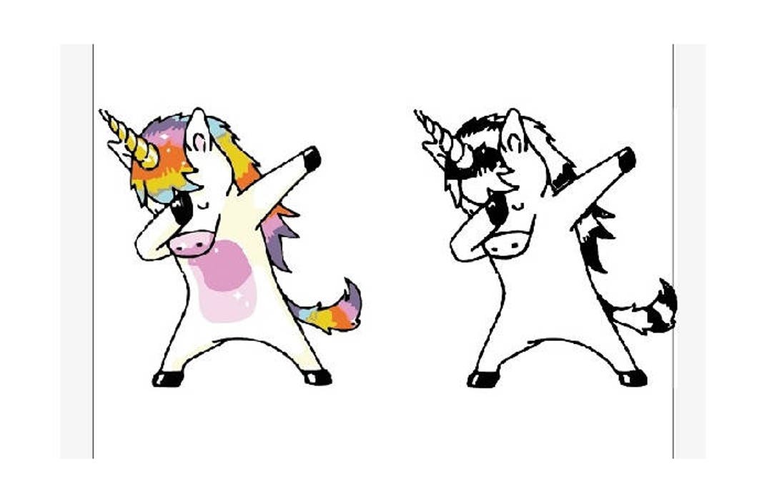 Dabbing Unicorn Vector Clipart Pdf Svg Dxf Eps Png INSTANT DOWNLOAD ...