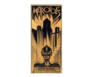 Vintage Metropolis Movie Sci Fi - INSTANT DOWNLOAD Amazing Quality Poster - School Teaching Aid - Frame and Hang! pdf