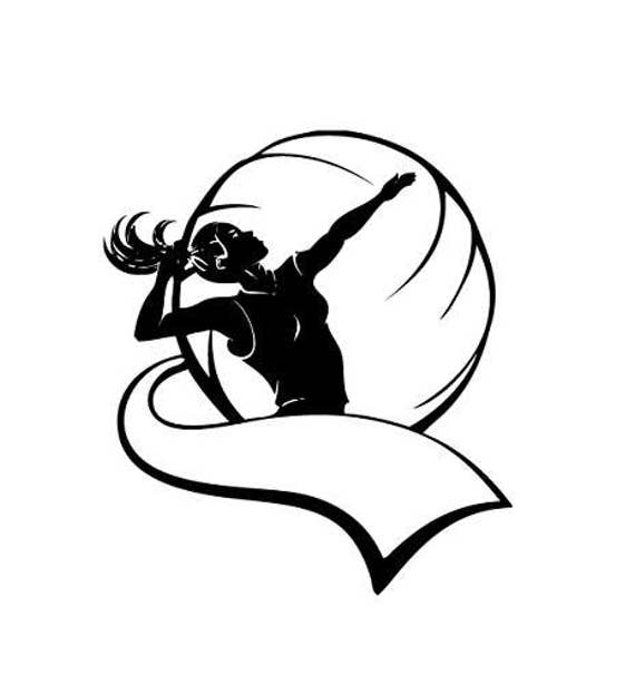 Volleyball Vector Clipart Pdf Svg Eps Png Dxf Instant Etsy