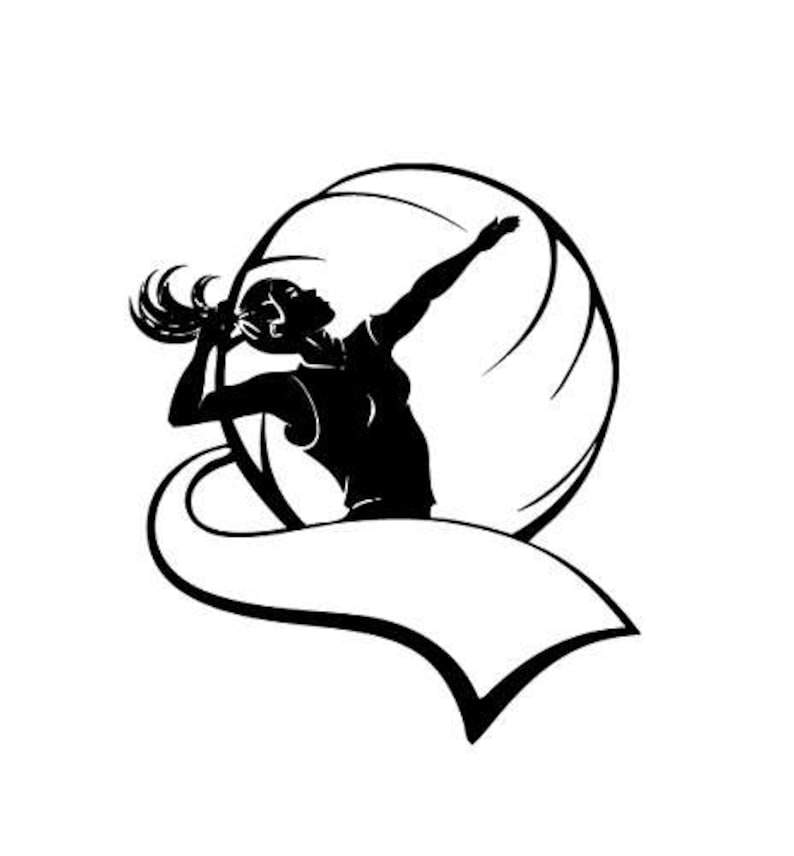 Download Volleyball Vector Clipart pdf svg eps png dxf INSTANT | Etsy
