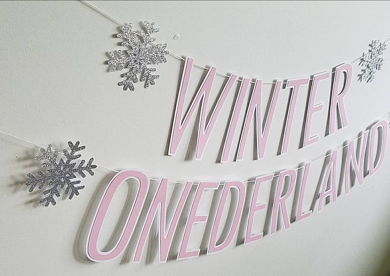 Download Winter Onederland Banner Winter Birthday First Birthday Onederland Pink And Silver Onederland Party 1st Birthday Winter Wonderland Paper Party Supplies Party Decor Tripod Ee