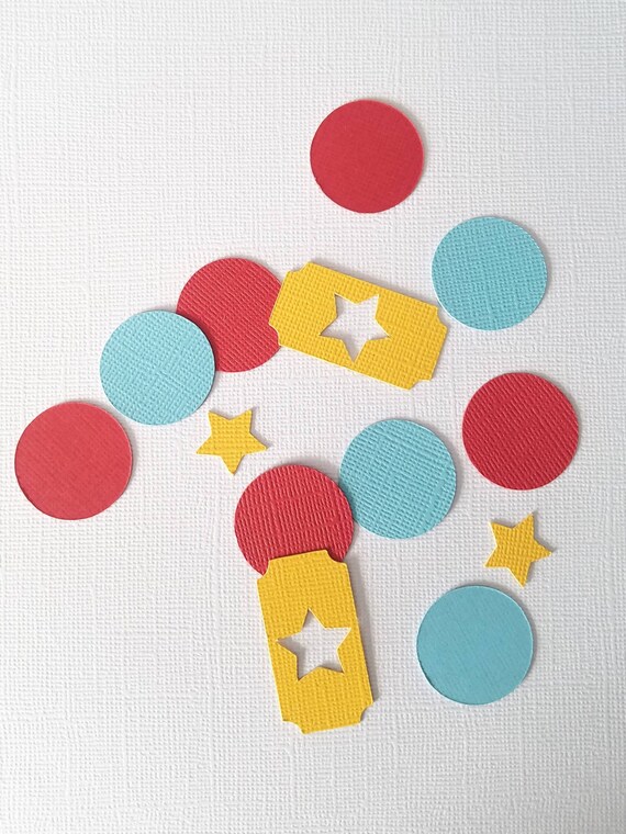 150 Circus Confetti Carnival Confetti Big Top Decorations Etsy