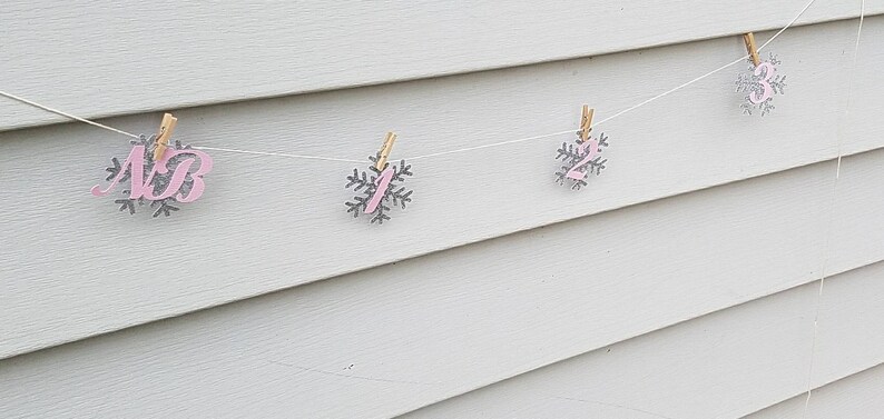 Winter Birthday Decor First Birthday Winter Onederland Monthly Banner Winter Monthly Banner Snowflake Party Snowflake Monthly Banner