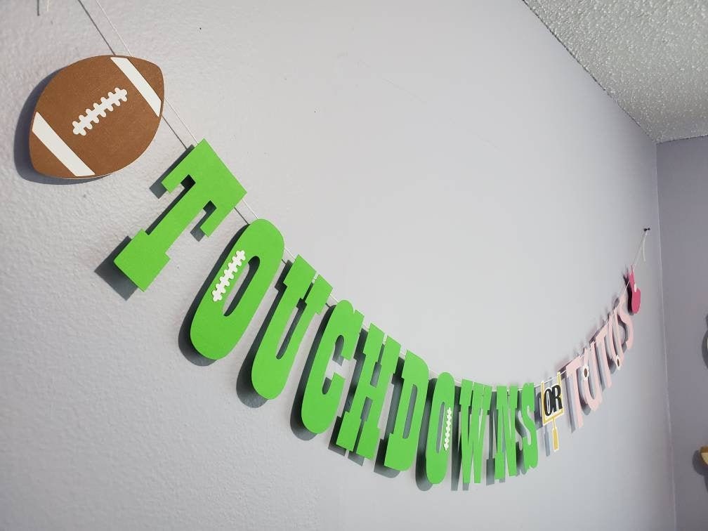 Touchdowns or Tutus Banner Touchdowns and Tutus Gender | Etsy