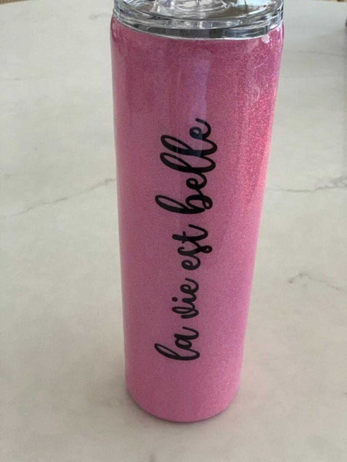 Custom made Hogg 30 oz glitter tumbler with holographic Etsy