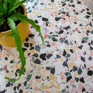Mojave Terrazzo Contact Paper, Shelf Liner, Drawer Liner, Refrigerator Wrap, Peel & Stick - Muted colors, multiple options, 19.5" x 52" roll