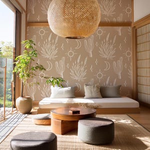 Desert Sky Wallpaper, latte and white