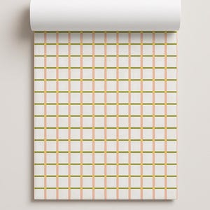 Ginnie Contact Paper, peach olive and neon yellow