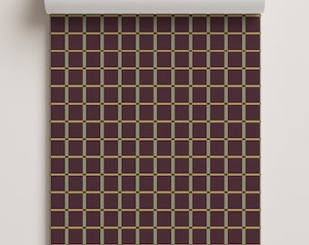 Ginnie Contact Paper, eggplant and sage