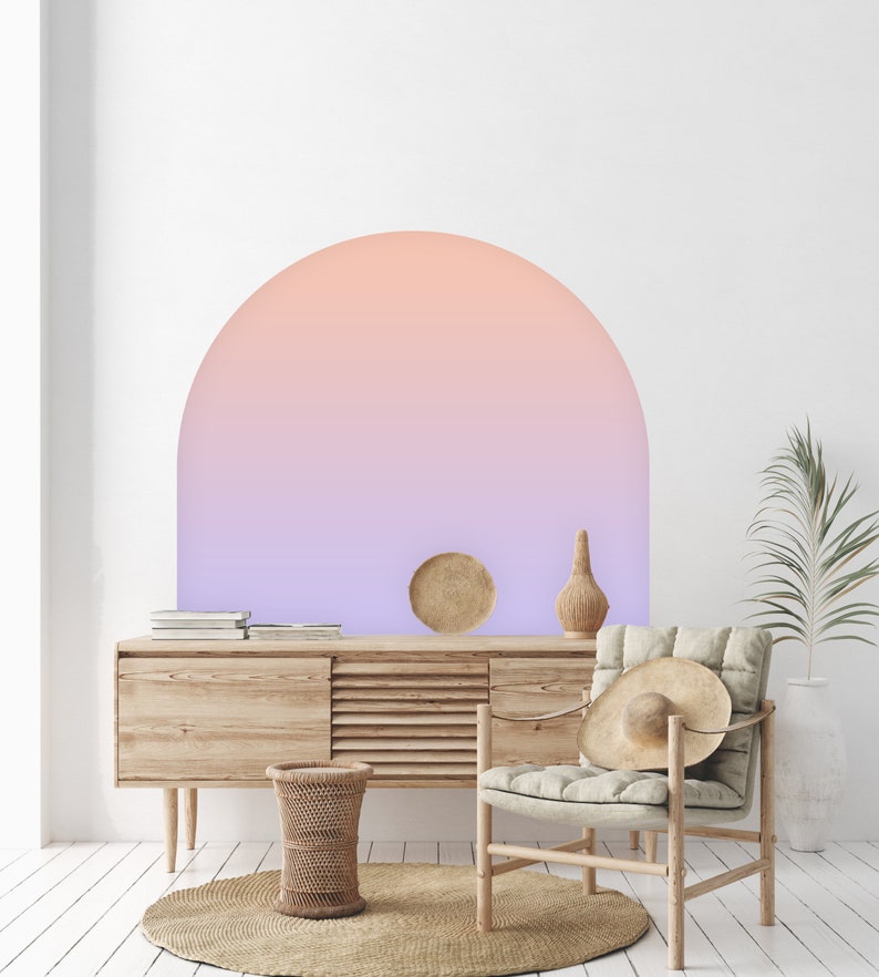 REMOVABLE Fabric Gradient / Ombre Arch Removable Wall Decal Etsy