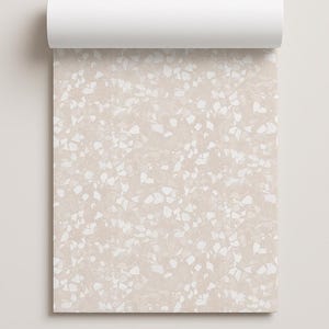 Mojave Terrazzo Contact Paper, white and neutral
