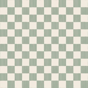Checkers Contact Paper, dusty mint & white Peel & Stick