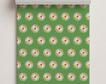 Kontaktpapier mit Gänseblümchenmuster, grün