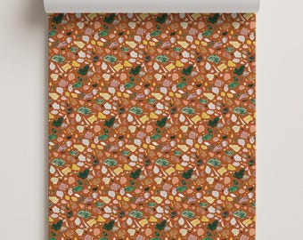 Papel de contacto de terrazo pintado, color naranja oxidado intenso
