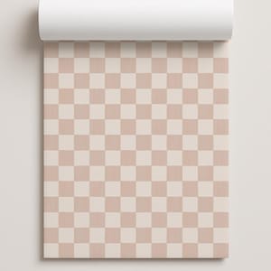 Checkers kontaktpapper, rosa beige och vitt