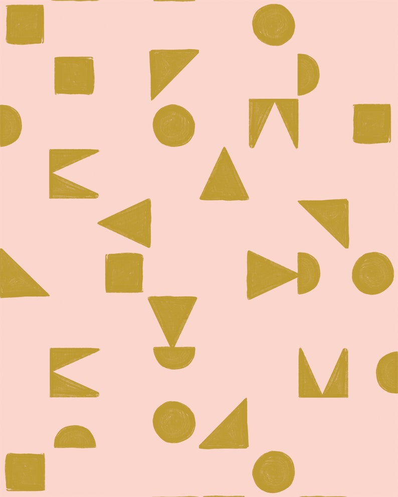 Stacked Shapes Contact Paper Peel and Stick Colors Etsy