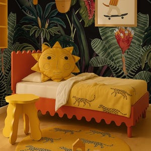 Vintage botanische muurschildering, zwart