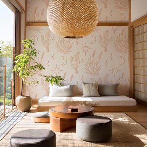 Desert Sky Wallpaper, white and clay