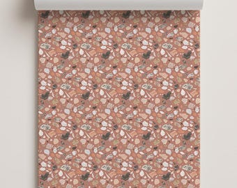 Papel de contacto de terrazo pintado, malva