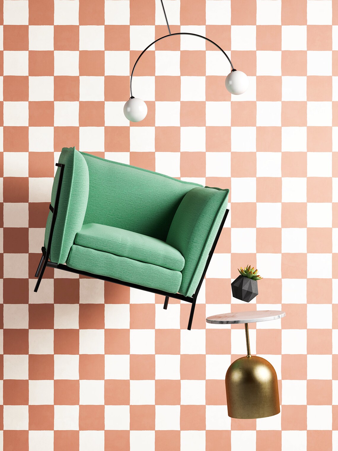 Checkers REMOVABLE Fabric Wallpaper Peel & Stick Multiple | Etsy