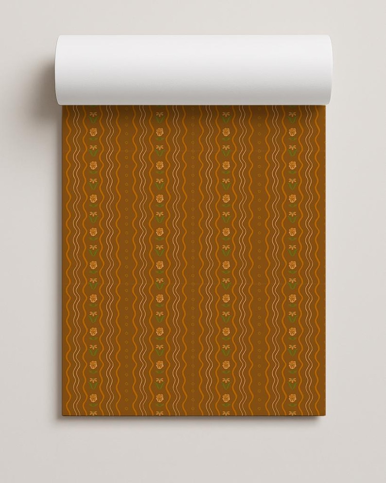 Posy Lane, Brun doré, orange et vert