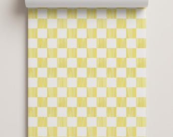Checkers Contact Paper, yellow & white