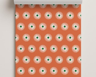 Kontaktpapier mit Gänseblümchenmuster, Farbe: Orange