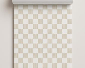 Checkers Contact Paper, tan and white